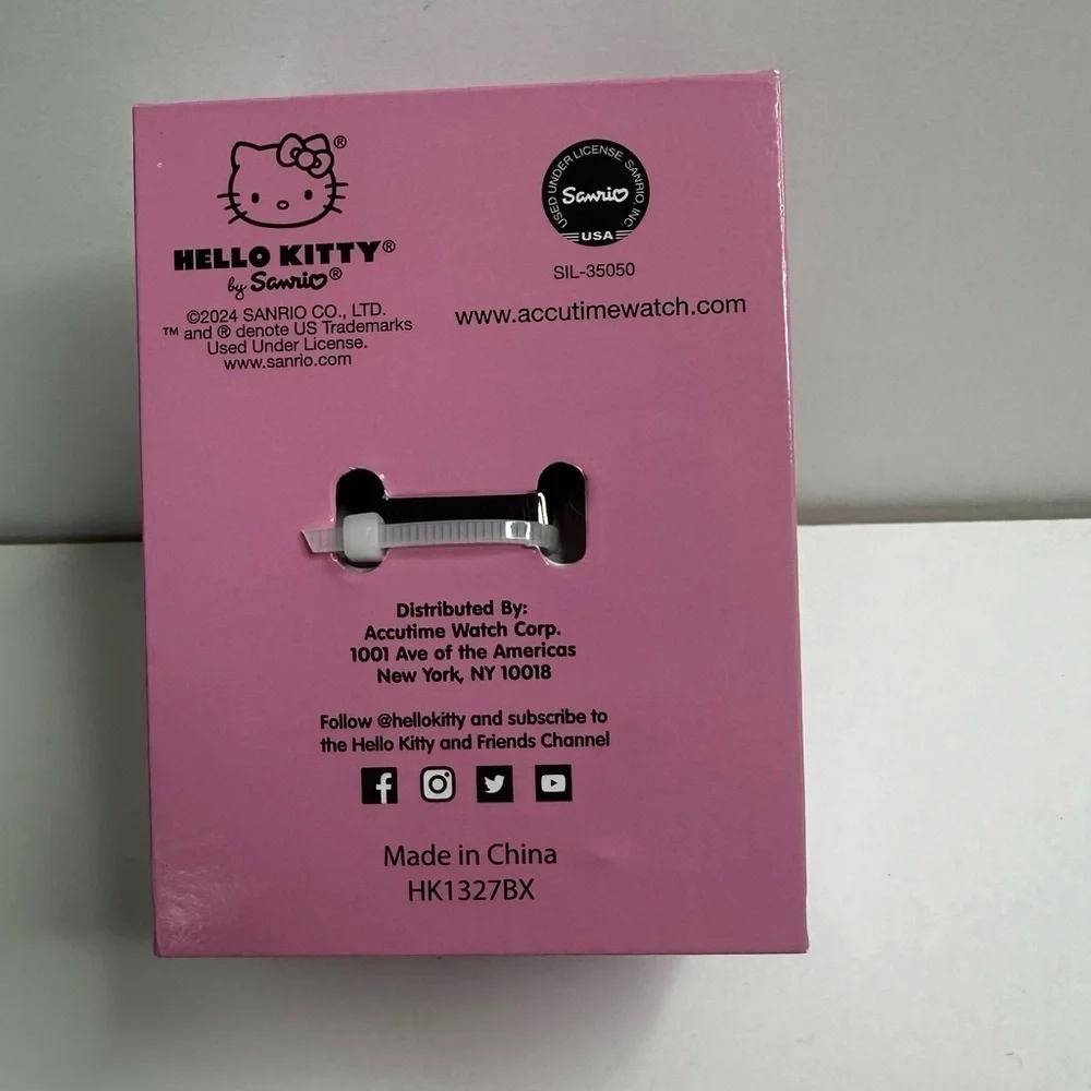 Hello Kitty Watch With Pastel Pink Sparkle Band New In Box - Picture 7 of 8
